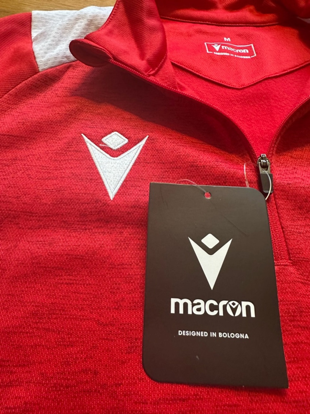 MACRON Red and White FCNE Quarter-Zip Pullover - Picture 4 of 9